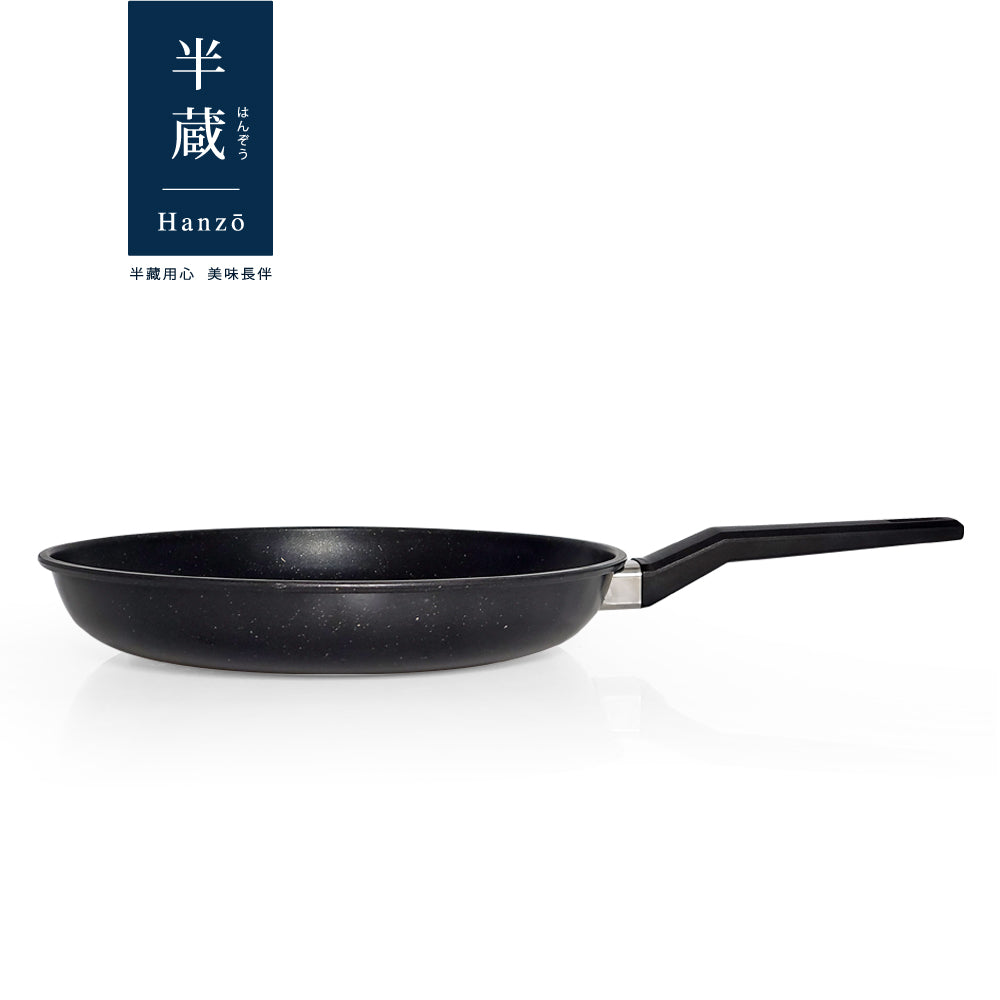 【半藏HANZO】淘金系列 麥飯石波浪平底鍋30cm - IH