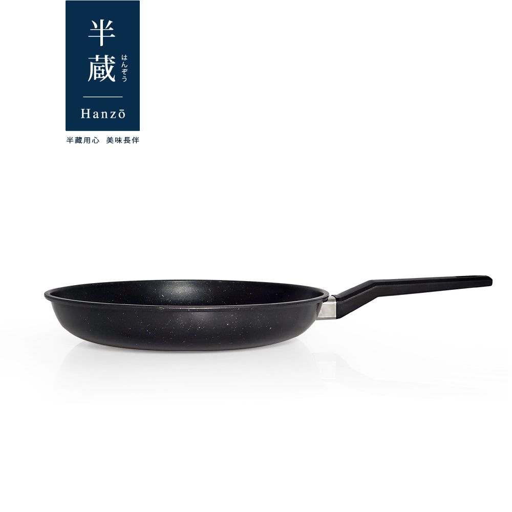 【半藏HANZO】淘金系列 麥飯石波浪平底鍋24cm - IH
