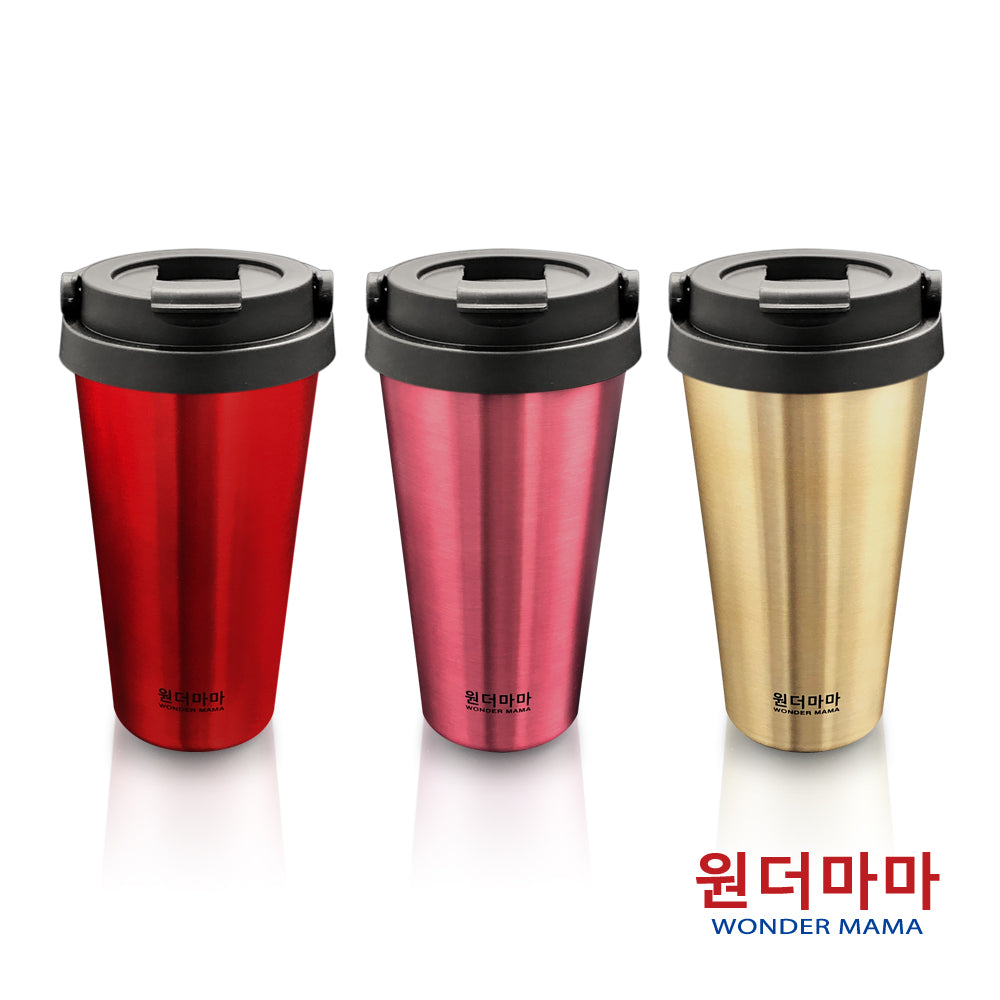 【WONDER MAMA】316不鏽鋼手提保溫杯 - 480ml