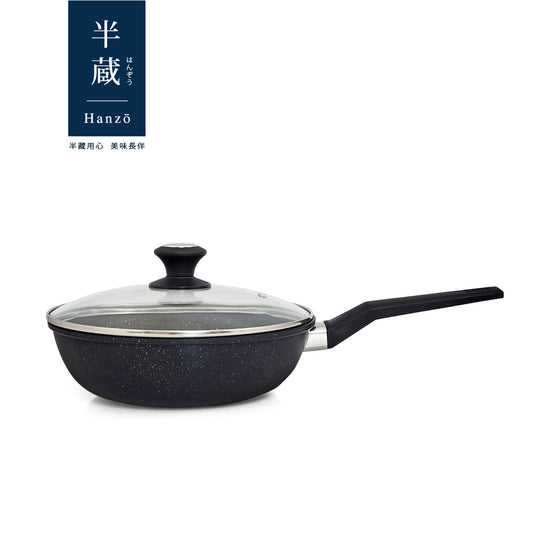 【半藏HANZO】淘金系列 麥飯石深煎鍋26cm - IH