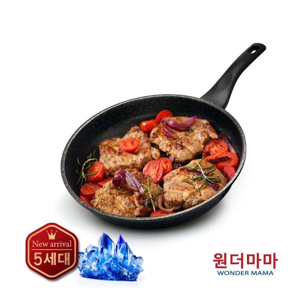 【WONDER MAMA】第5代麥飯石鈦礦黑平煎鍋